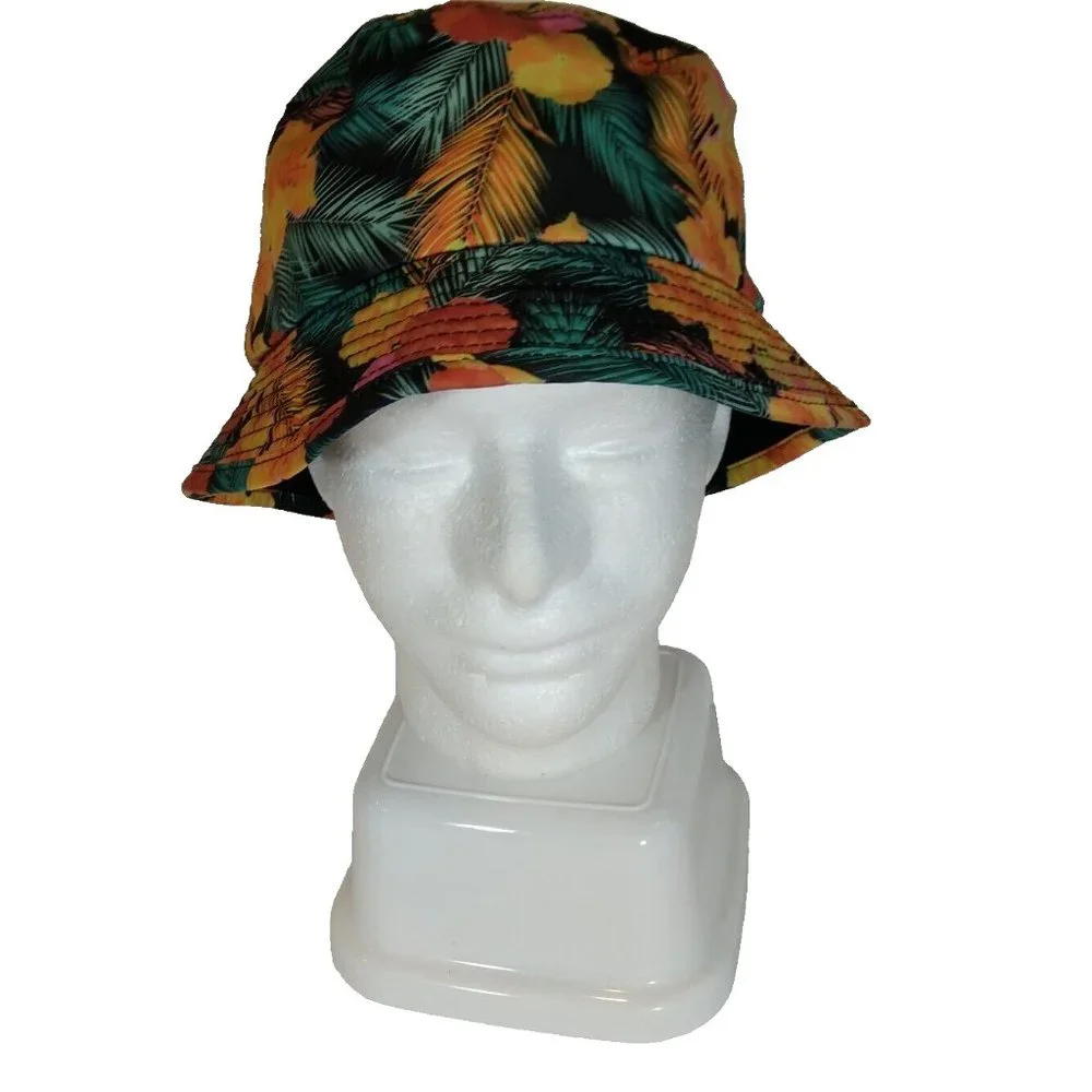 Bozkee Reversable Tropical or Black Boonie‎ Fishing Hunting Sports Cap Hat